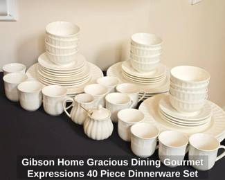 Gibson Home Gracious Dining Gourmet Expressions Piece Dinnerware Set