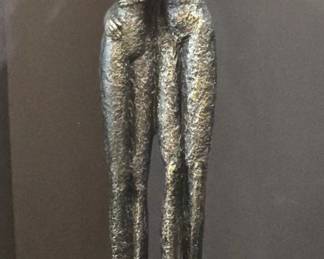 Bronze Sculpture of Embracing Couple