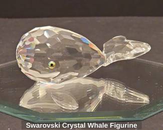 Swarovski Crystal Whale Figurine