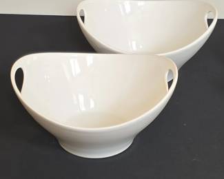 Matceramica Oval Serving Bowls with Handles