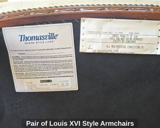 Pair of Louis XVI Style Armchairs