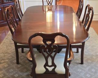 Pennsylvania House Dining Table and 8 Chairs