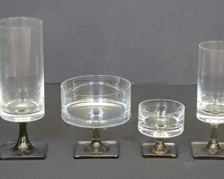 Rosenthal Berlin / Linear Smoke Crystal Footed Glasses set