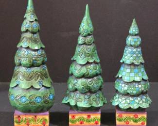 Jim Shore O Tannenbaum Set of Three Christmas Trees