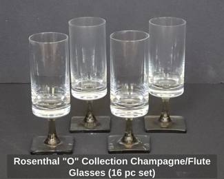 Rosenthal O Collection Champagne or Flute Glasses 16pc set