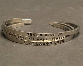 MantraBand Live Laugh Love Inspirational Cuff Bracelet