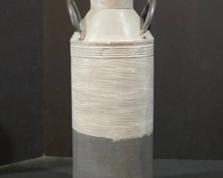 Distressed TwoTone Milk Can Vase