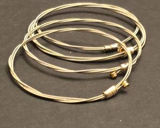Upcycled Guitar String Bracelets Set of