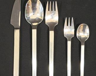 Rosenthal Berlin 3000 73pc Flatware Set Hans Theo Baumann Silverplate w/ Chest