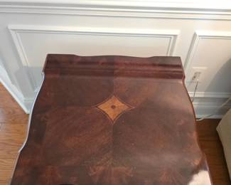 Mahogany Inlaid Serpentine Side Table