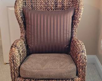 Outlook International Woven Wingback Armchair with Cushions