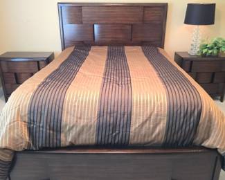 Magnussen Home Furniture Fuqua Dark Wood Panel Bedroom Set