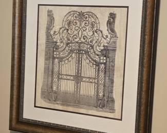 Ornate Wrought Iron Gate Lithograph Print
