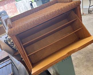 Inside of shoe bench 