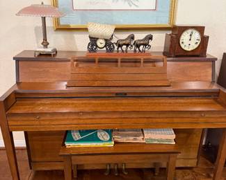 Piano with bench 