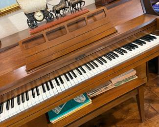 Open view of piano 