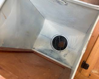 Flour dispenser in cabinet 