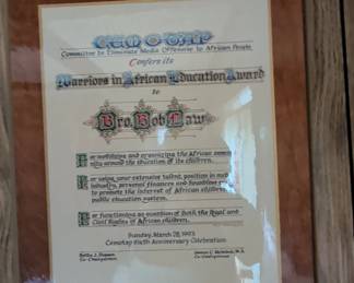 CEMOTAP Warriors in African Education Award Certificate
