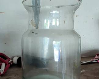 Large Clear Glass Apothecary Jar