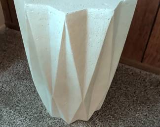 Geometric Faceted Concrete Garden Stool or Side Table