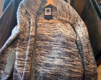 GStar RAW Mens Knit Full Zip Jacket