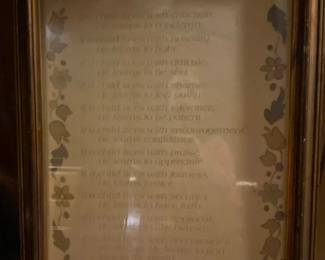 Vintage Children Learn What They Live Poem Print