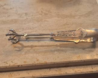 Silver Plated Bird Claw Sugar Tongs by Braverman  Suevy