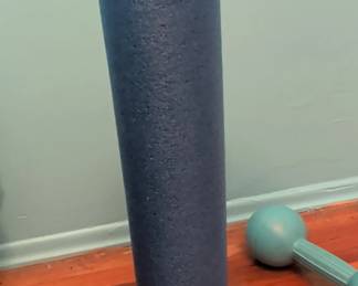 Blue Foam Roller with ACCROLL Label