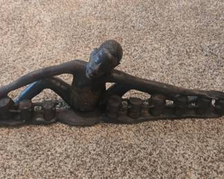 African Carved Wooden Figural Sculpture