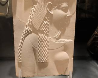 Plaque Depicting a Queen or Goddess with Vulture Headdress