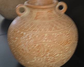 Pier Imports Thai Terracotta Embossed Vase second image