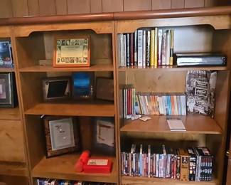 Oak Bookcase with Media Storage
