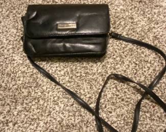 Black Leather Crossbody Wallet or Clutch by Koltov