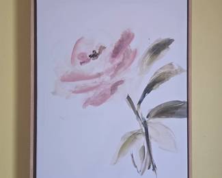 Abstract Floral Watercolor Painting Pink Peony second image