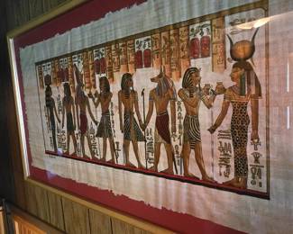 Signed Egyptian Papyrus Painting by S. Gharia second image