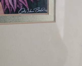 Woman with Sunflowers Lithograph by LaShun Beal third image