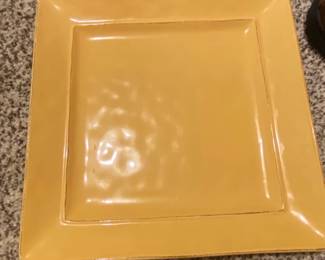 Pier Imports Essential Colours Yellow Square Dinner Plate