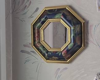 Octagonal Floral Gilt Mirror