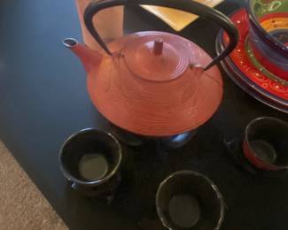 Teavana Cast Iron Dragonfly Teapot Set