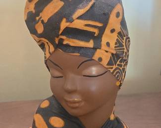 Black Gold Booker Ave Ceramic Bust