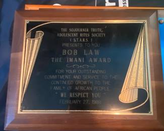 The Imani Award presented to Bob Law