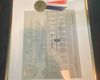 City Council Citation for Bob Law