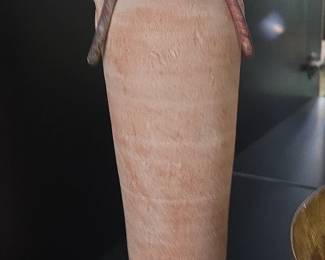 Terracotta Amphora Vase with Braided Handles sixth image