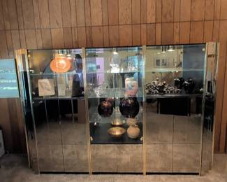 Mastercraft Brass and Glass Display Cabinet