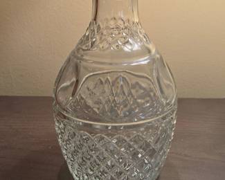 Princess House Crown Royal Diamond Cut Glass Decanter with Stopper