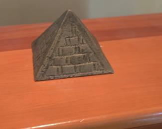 Cast Metal Egyptian Pyramid Replica