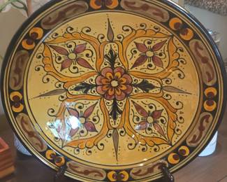 Moroccan Ceramic Decorative Plate  Dmami Safi