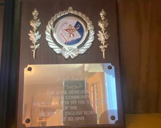 Plaque Award for Dedication to Community and Students  Bob Laux