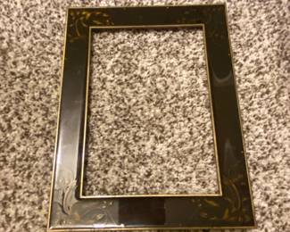Chinoiserie Black and Gold Picture Frame