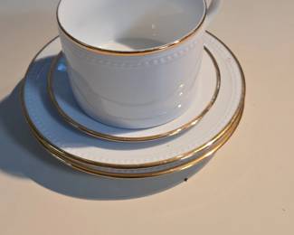 Pier Gold Line Handpainted Cup and Saucer Set